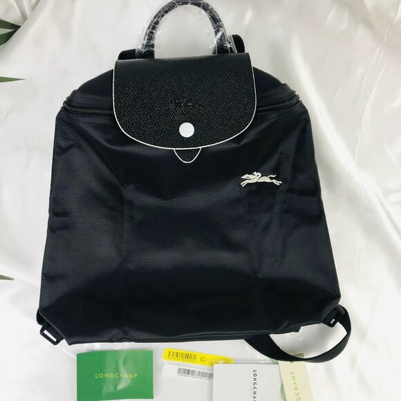 NWT LONGCHAMP Mini Le Pliage  Backpack In black - Picture 1 of 12